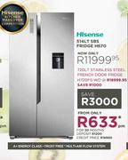 Hisense 514Ltr SBS Fridge H670