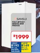 Sansui 92Ltr BF9401 White Bar Fridge