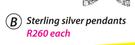 Sterling Silver Pendants-Each