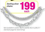 Sterling Silver Chains-Each