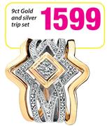 9ct Gold And Silver Trip Set