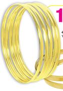 4mm 9ct Gold 'C' Shaped Bangles-Each
