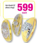 9ct Gold CZ Dress Rings-Each