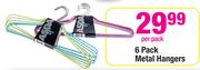 6 Pack Metal Hangers