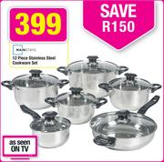 Mainstays 12 Piece Stainless Steel Cookware Set