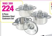 6 Piece Stainless Steel Cookware Set