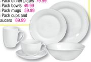 Porcelain Dinnerware 4 Pack Cups And Saucers