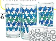 3 Pack Printed Glasses
