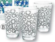 3 Pack Printed Glasses