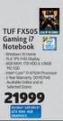 Asus Tuf FX505 Gaming i7 Notebook