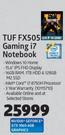 Asus Tuf FX505 Gaming i7 Notebook