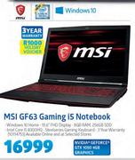 MSI GF63 Gaming i5 Notebook