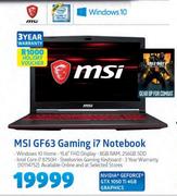 MSI GF63 Gaming i7 Notebook