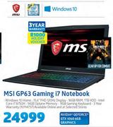 MSI GP63 Gaming i7 Notebook