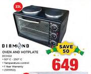 Diamond 22Ltr Oven And Hotplate DC0022
