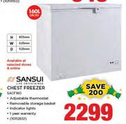 Sansui 160Ltr Chest Freezer SACF160