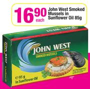 John West Smoked Mussels In Sunflower Oil-85gm Each