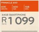 Apple iPhone 8 Plus 64GB Smartphone LTE Advanced-On Pinnacle 600