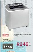 Defy 13Kg Metallic Twin Tub(DTT165)