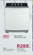 Defy 18Kg White Twin Tub(DTT180)