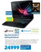 Asus Rog Strix GL503 i7 Gaming Notebook