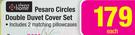Always Home Pesaro Circles Double Duvet Cover Set-Each