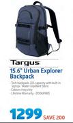 Targus 15.6” Urban Explorer Backpack