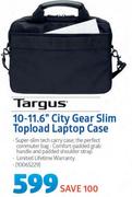 Targus 10-11.6” City Gear Slim Topland Laptop Case