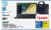 Acer Student ASS315 Notebook Bundle