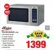 Univa 36Ltr 1000W Microwave U36L