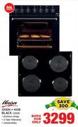 Univa 86Ltr Oven + Hob Black U336B