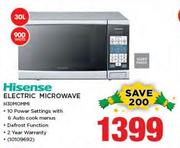 Hisense 30Ltr 900 Watts Electric Microwave H30MOMMI
