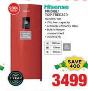 Hisense 230Ltr Fridge/Top Freezer H230RRE-WD