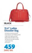 Black 15.6” Ladies Shoulder Bag