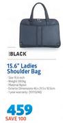Black 15.6” Ladies Shoulder Bag