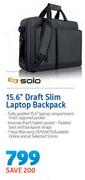 Solo 15.6” Draft Slim Laptop Backpack