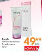 Pond's Flawless Radiance Face Foam Or Toner-Each