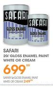 Safari 20ltr Gloss Enamel Paint White Or Cream