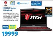 MSI GF63 Gaming i7 Notebook