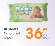 Huggies Natural 64 Wipes-Per Pack