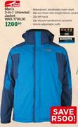 First Ascent Men's 3 In 1 Universal Jacket