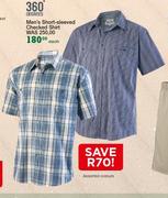 360 Degrees Men's Short Sleeved Checked Shirt-Each