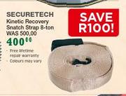 Securetech Kinetic Recovery Snatch Strap 8Ton