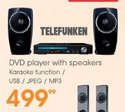 Telefunken DVD Player With Speakers 