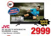 JVC 39" HD Ready LED TV With Built In Soundabar LT-39N350
