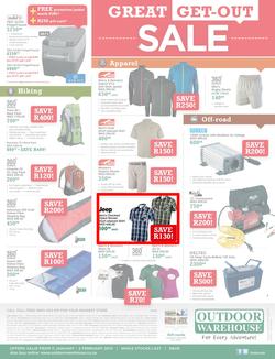 Outdoor Warehouse : Great Get-Out Sale (11 Jan - 2 Feb 2014), page 2