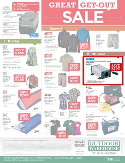 Outdoor Warehouse : Great Get-Out Sale (11 Jan - 2 Feb 2014), page 2