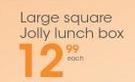Large Square Jolly Lunch Box-Each