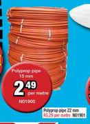 Polyprop 15mm Pipe N01900-Per Mtr