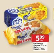 Risi 175g Lemon Creams Or 200g Six Love Biscuits-Each